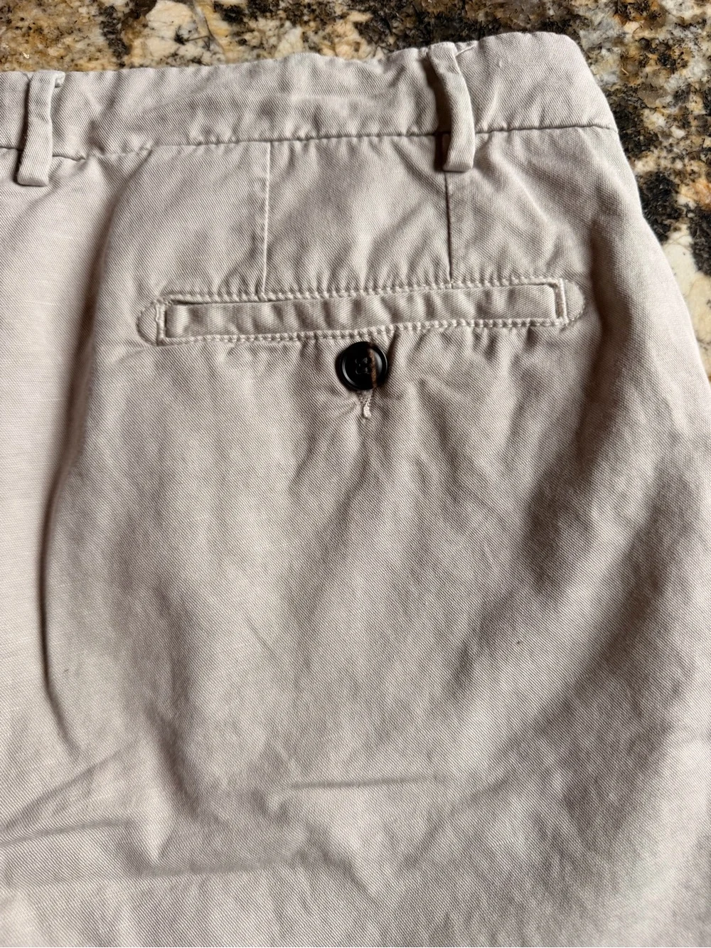Peter Millar Crown Crafted Somerset men’s shorts in stone beige color, Size 36